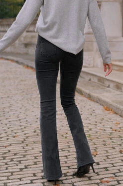 Charcoal Grey Button Front Kick Flare Jeans 13 Charcoal Grey Button Front Kick Flare Jeans -MIDI Clothing Shop 0f30d2951331a6bae550c2e86ae295771f673926