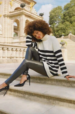 Cream & Black Stripe Super Soft Roll Neck Jumper 13 Cream & Black Stripe Super Soft Roll Neck Jumper -MIDI Clothing Shop 1ba4889e3859adc7d8f9f7ae88d3db96436f3da8