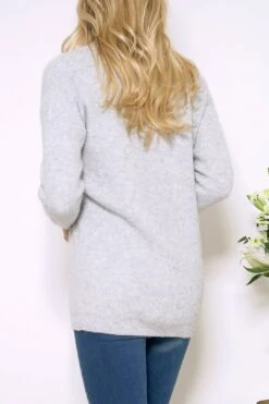 Grey Super Soft V Neck Ribbed Jumper -MIDI Clothing Shop 48359a5a4d782c7d4ac6cef1a1918f2018b2c459