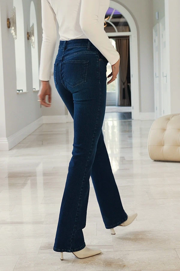 Dark Indigo Mid Rise Bootcut Jeans 9 Dark Indigo Mid Rise Bootcut Jeans - Image 7