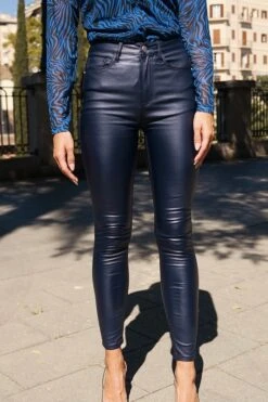Midnight Blue Coated Perfect Skinny Jeans -MIDI Clothing Shop 9f615d43fb99e327b547f23fe95ca0cbf982caf2