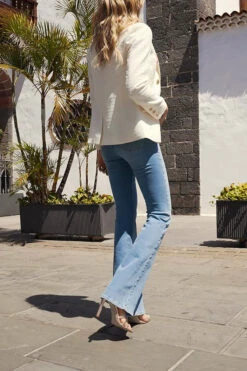 Light Wash Button Front Kick Flare Jeans 13 Light Wash Button Front Kick Flare Jeans -MIDI Clothing Shop a0fdefebe568b4fbbc35286259aeef6c009eb9df