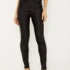 Black Textured Leopard Print Coated Skinny Jeans -MIDI Clothing Shop a20bd021 1