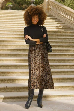 Natural Animal Print Two Part Knitted Midi Dress 13 Natural Animal Print Two Part Knitted Midi Dress -MIDI Clothing Shop b54b2754182df865d93881f26074704ad3755628