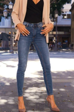 Mid Blue Perfect Skinny Jeans -MIDI Clothing Shop cd008222c89e978e5ccc1742ad6992cfc8bcdda8