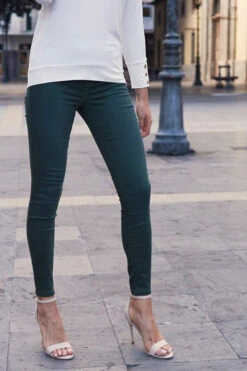 Khaki Green Perfect Jeggings -MIDI Clothing Shop e6fd5c28d7711b9442e7df867b8ce4fffac0e86b