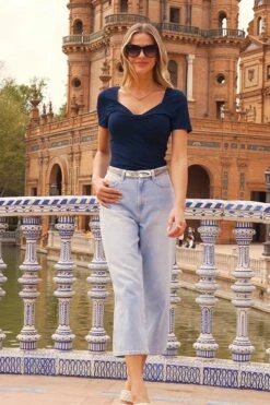 Light Wash Denim Culotte Jeans -MIDI Clothing Shop f822ab9a3e429607ded647cf35827de63d0e8060