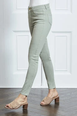 Sage Green Perfect Skinny Jeans -MIDI Clothing Shop s105 s20ed002gn 002rc 3 1
