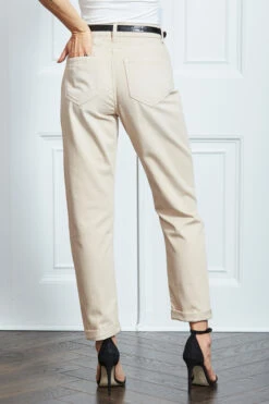 Ecru Girlfriend Jeans -MIDI Clothing Shop s107 girlfriend jean 037