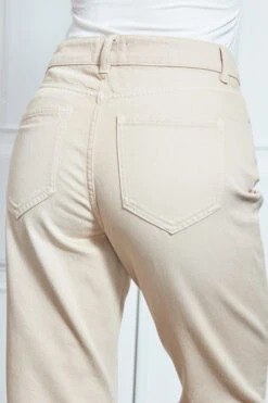 Ecru Girlfriend Jeans -MIDI Clothing Shop s107 girlfriend jean 058