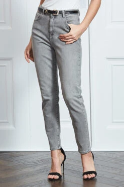 Mid Grey Slim Leg Mom Jeans 14 Mid Grey Slim Leg Mom Jeans -MIDI Clothing Shop s17 s20bd004gy0003 004
