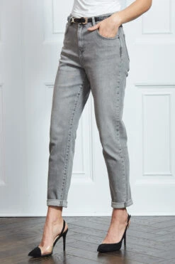 Mid Grey Slim Leg Mom Jeans 12 Mid Grey Slim Leg Mom Jeans -MIDI Clothing Shop s17 s20bd004gy0003 077