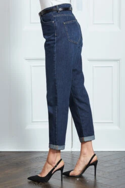 Dark Indigo Girlfriend Jeans -MIDI Clothing Shop s21 s20bd008be s21tj20 153