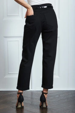 Black Girlfriend Jeans -MIDI Clothing Shop s23 s20bd008bk 060