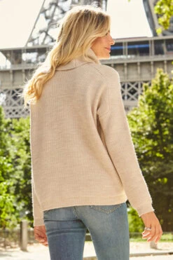 Cream Roll Neck Super Soft Knitted Jumper -MIDI Clothing Shop web 04 s20ow009nl s21tk375nl a20bd002be 058