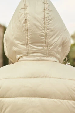 Stone Hooded Padded Gilet With Zip Pockets 16 Stone Hooded Padded Gilet With Zip Pockets -MIDI Clothing Shop web 101 a21tk502 a20ow005st 065