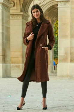 Chocolate Brown Super Cosy Longline Borg Coat