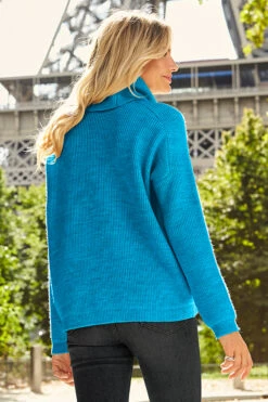 Bright Blue Roll Neck Super Soft Knitted Jumper 12 Bright Blue Roll Neck Super Soft Knitted Jumper -MIDI Clothing Shop web 04 s20ow009nl s21tk375nl a20bd002be 058