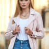 Soft Pink Leather Biker Jacket -MIDI Clothing Shop web 115 s21tj211we0001 sa17or01pk0020 077