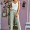 Sage Green Slim Leg Mom Jeans -MIDI Clothing Shop web 129 s20bd004gn0005 049