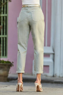 Sage Green Slim Leg Mom Jeans 14 Sage Green Slim Leg Mom Jeans -MIDI Clothing Shop web 129 s20bd004gn0005 117