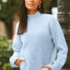 Pale Blue High Neck Folded Cuff Jumper 2 Pale Blue High Neck Folded Cuff Jumper -MIDI Clothing Shop web 12 a19ol004pt0004 204 rt2 1