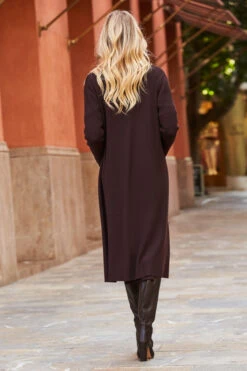 Chocolate Brown Longline Button Front Cardigan 13 Chocolate Brown Longline Button Front Cardigan -MIDI Clothing Shop web 14 a21dk501 a21tk500 a21fw045pt 180 1