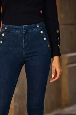 Indigo Blue Button Pocket Skinny Jeans -MIDI Clothing Shop web 17 a19ol004pk0020 s23tk655pt0009 s23bd003be0032 516