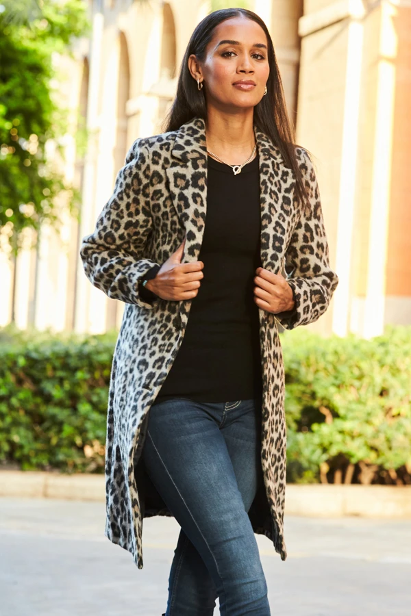 Leopard Print Wool Mix Coat 4 Leopard Print Wool Mix Coat - Image 2