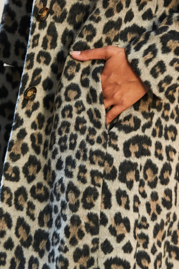 Leopard Print Wool Mix Coat 8 Leopard Print Wool Mix Coat - Image 6
