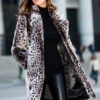 Cheetah Print Faux Fur Coat