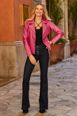 Dark Indigo Button Front Kick Flare Jeans -MIDI Clothing Shop web 19 sa17or01pk0013 s23tj012bk0001 a22bd024io005w 191rt 1