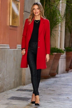 Black Textured Leopard Print Coated Skinny Jeans -MIDI Clothing Shop web 21 aow07rd00021 a0bd01bk00021 007 1