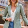 Sage Green Luxe Leather Blazer -MIDI Clothing Shop web 2303 101 a21ol006gn0005 s22bd010dm001w 101 141