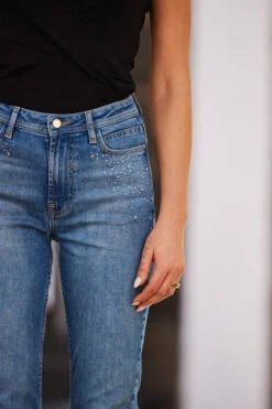 Indigo Blue Embellished Slim Leg Jeans -MIDI Clothing Shop web 2304 55 s23bd005be0010 55 188