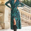 Black & Green Butterfly Print Mesh Shirt Dress -MIDI Clothing Shop web 2309 120 a23dj010bkcv01 120 059 2 1