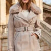 Natural Wool Mix Coat With Faux Fur Collar -MIDI Clothing Shop web 2309 146 a20ow020nl0003 146 188