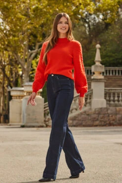 Dark Indigo Wide Leg Pintuck Jeans 16 Dark Indigo Wide Leg Pintuck Jeans -MIDI Clothing Shop web 2309 18 a23tk211oe0008 a22bl004bk0001 18 044 1