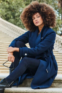 Navy Blue Military Longline Belted Coat -MIDI Clothing Shop web 2309 28 a23ow003be0003 28 054 2 1