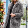 Grey Luxe Faux Fur Coat -MIDI Clothing Shop web 2310 07 a23ow023gy0014 07 069 rt