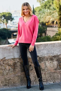 Pink Super Soft Knit Jumper -MIDI Clothing Shop web 32 a19ol004pk0020 s22tk617pk0020 a21bd095gy0001 237 1
