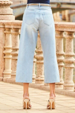 Light Wash Denim Culotte Jeans -MIDI Clothing Shop web 37 s22tj158be0001 s22bd020dm001w 093