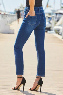 Dark Indigo Super Stretch Slim Leg Jeans -MIDI Clothing Shop web 37 s22tk921rd0001 208