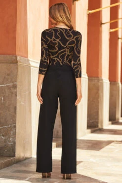 Black High Waist Button Detail Jeans -MIDI Clothing Shop web 47 a22bd012bk0001 s20tj265bkcv01 202 1