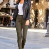 Khaki Green Perfect Skinny Jeans -MIDI Clothing Shop web 59 s20bd002gn0012 128 khaki rt