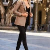 Taupe Luxe Leather Blazer -MIDI Clothing Shop web 60 a21ol006bn 041