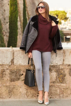 Black Faux Shearling Belted Biker Jacket -MIDI Clothing Shop web 81 a22op004bk0001 s21tk375rd0011 159