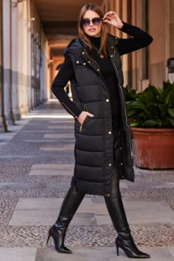 Black Roll Neck Rose Gold Zip Detail Jumper -MIDI Clothing Shop web 84 a21ow075bk0001 a20tk008bk0001 087 1