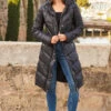 Black Longline Padded Coat With Hood 1 Black Longline Padded Coat With Hood -MIDI Clothing Shop web 87 a22ow012bk0001 049