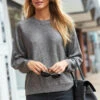 Silver Metallic Knit Jumper -MIDI Clothing Shop web a20tk003 5842954